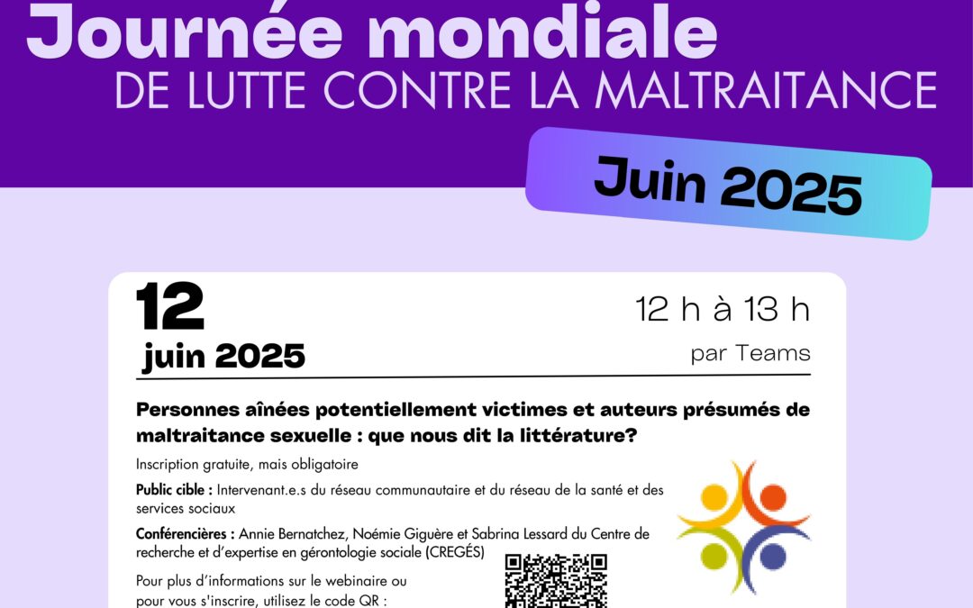 Personnes aînées potentiellement victimes et auteurs présumés de maltraitance sexuelle : que nous dit la littérature ?