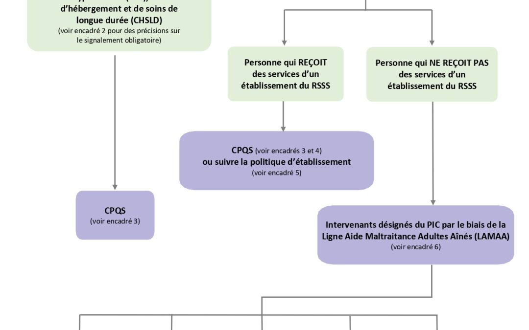 Cheminement des plaintes et des signalements en conformité avec la Loi visant à lutter contre la maltraitance envers les aînés et toute autre personne majeure en situation de vulnérabilité